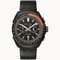 NEW Bulova Black Dial Leather Strap Racer Chronograph 98B428 Men's Watch 100M