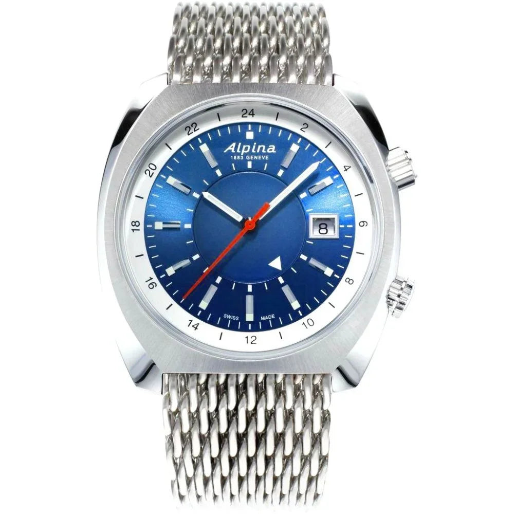 Alpina AL-555LNS4H6B Men's Watch Startimer Pilot Heritage Blue Dial watch