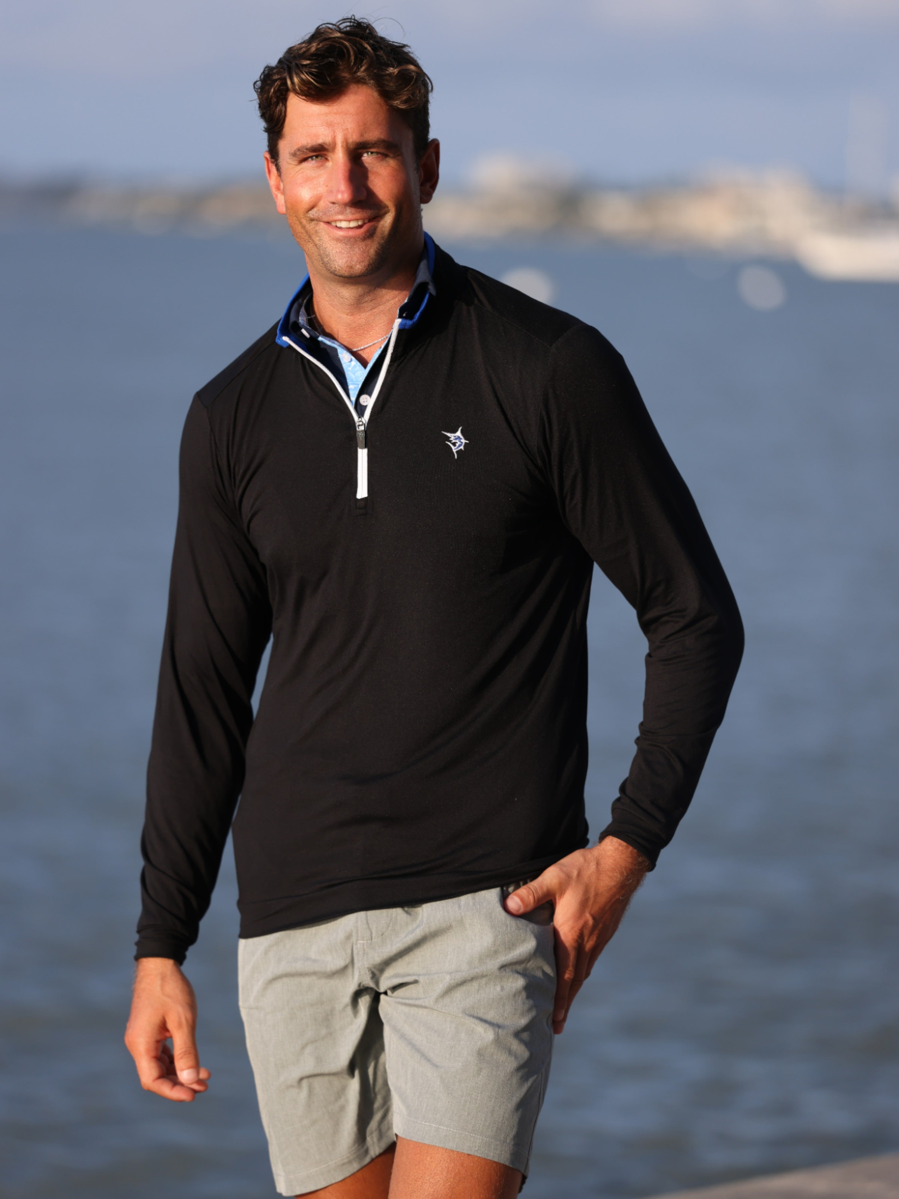 Cierre de cremallera en el cuello Long Beach Ultra Suave Ligero