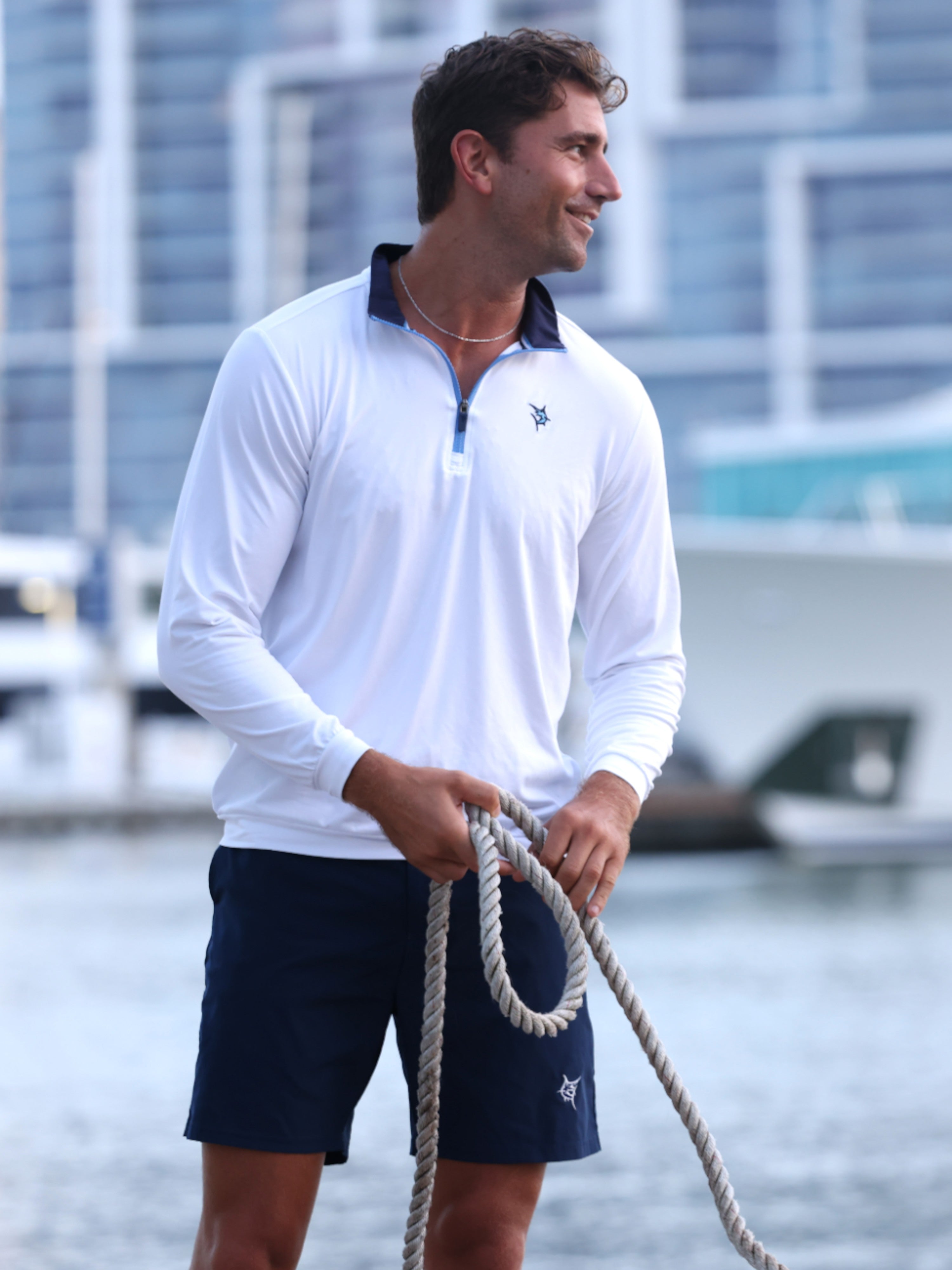 Cierre de cremallera en el cuello Long Beach Ultra Suave Ligero