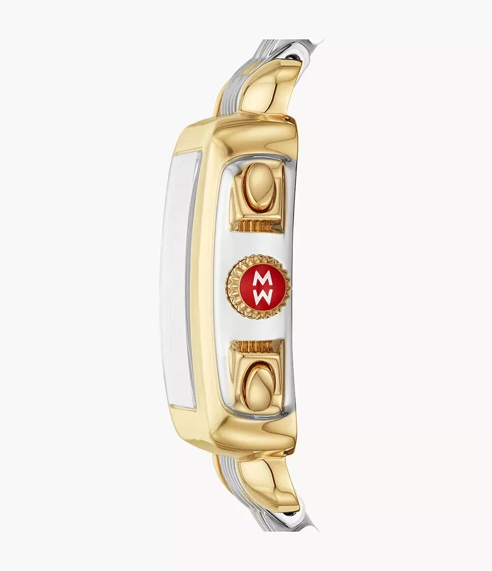 Nuevo MICHELE Deco bicolor de oro de 18 quilates con diamantes y nácar blanco para mujer MWW06A000779