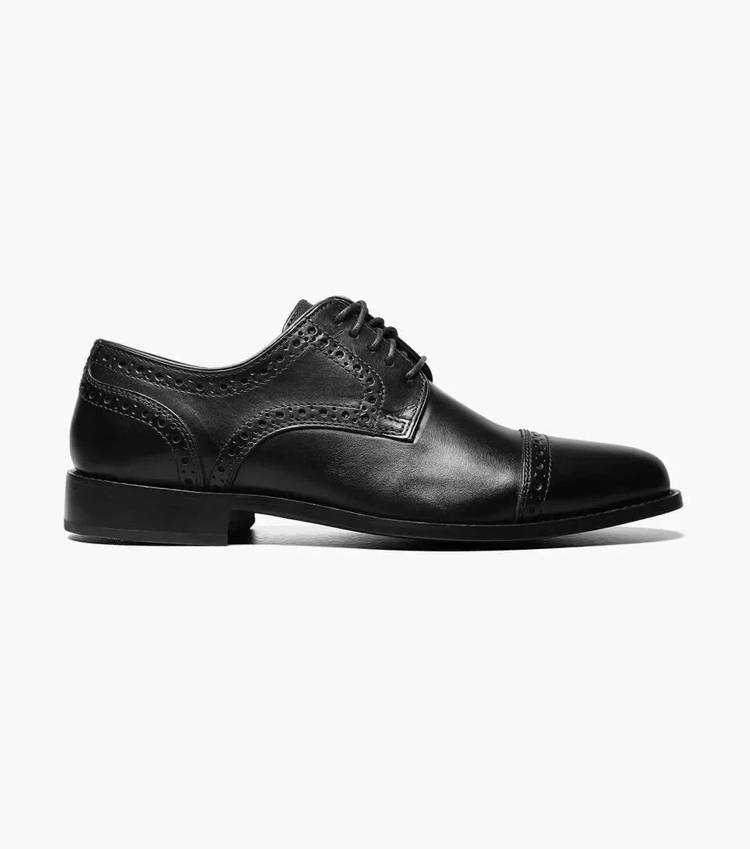 Nunn Bush 84526 001 Norcross Zapatos de vestir Oxford Cap Toe Negros para Hombres Talla Ancha 8
