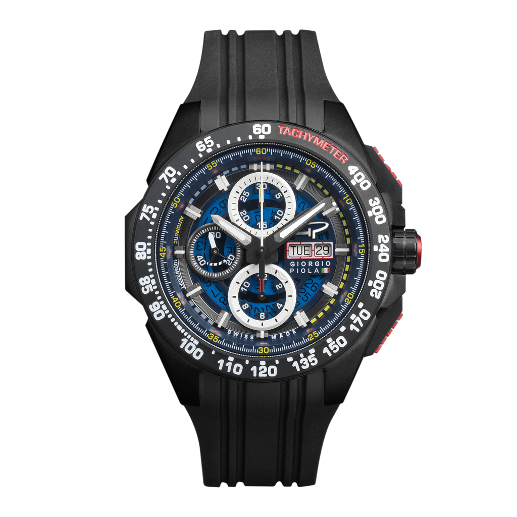 G5 Delta - Black Automatic Titanium Swiss Sport Chrono Watch (Black PVD Coating)