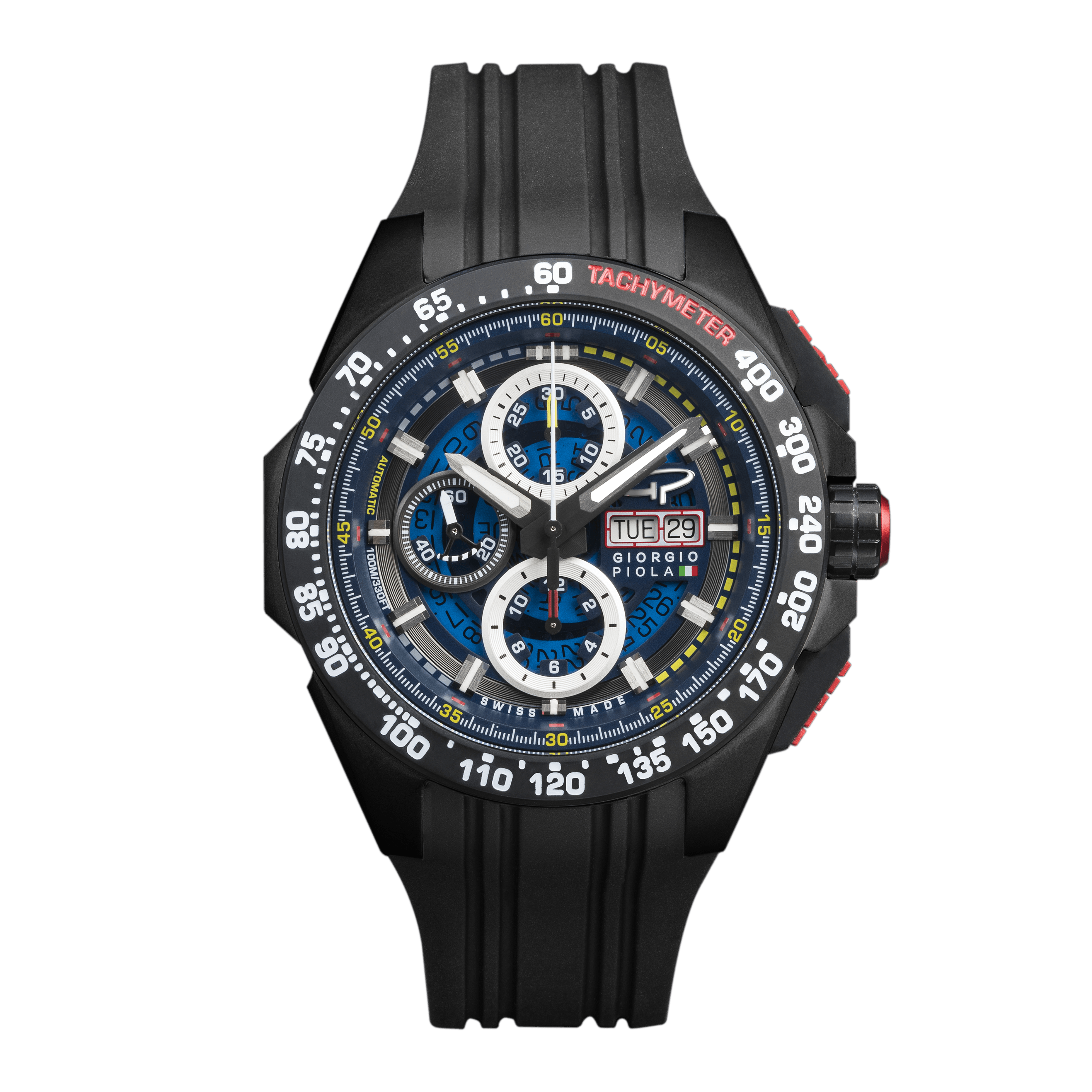 G5 Delta - Black Automatic Titanium Swiss Sport Chrono Watch (Black PVD Coating)