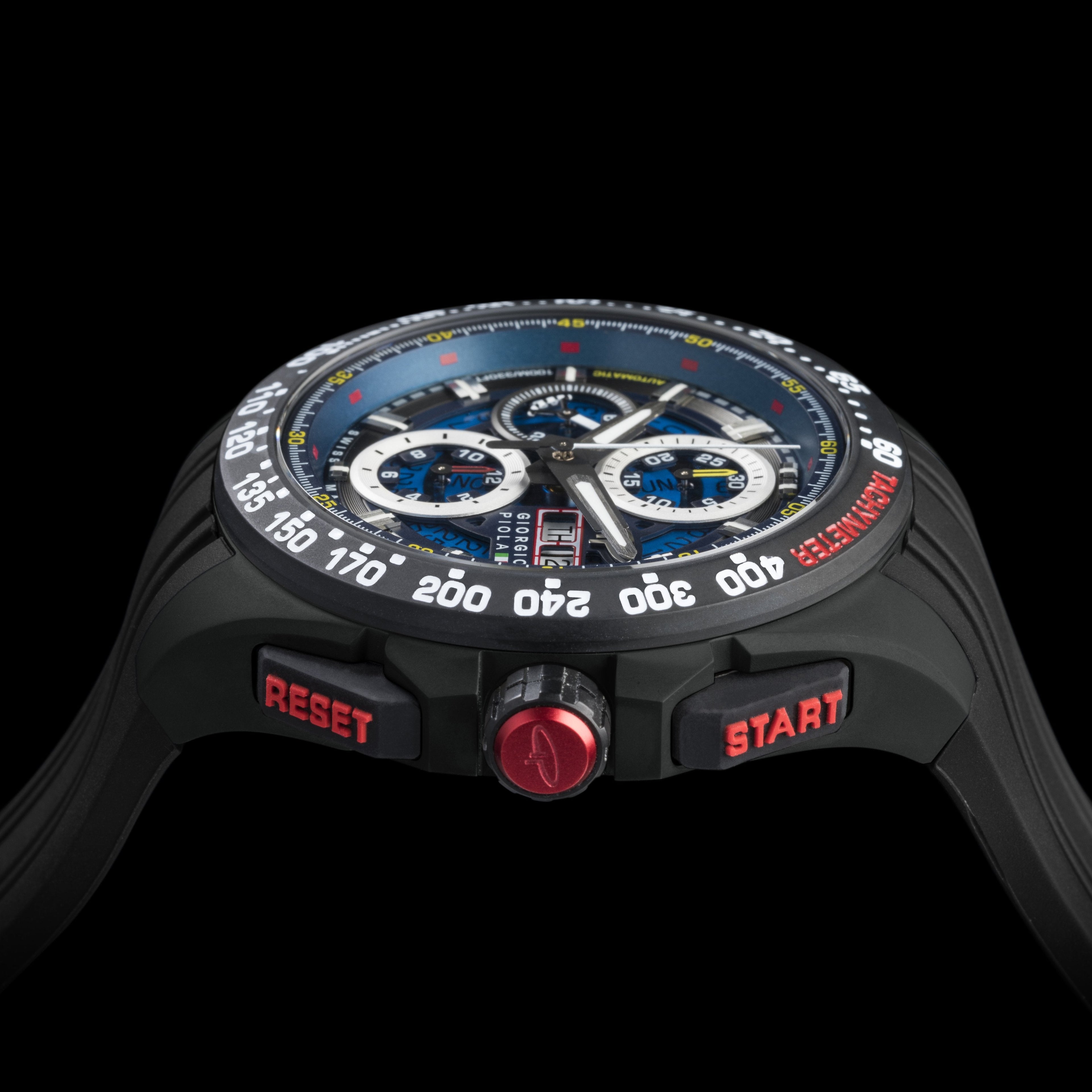 G5 Delta - Black Automatic Titanium Swiss Sport Chrono Watch (Black PVD Coating)