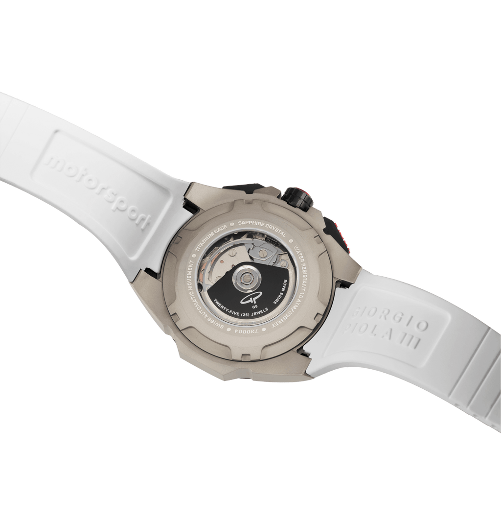 G5 Delta - Black-White Automatic Titanium Swiss Sport Chrono Watch