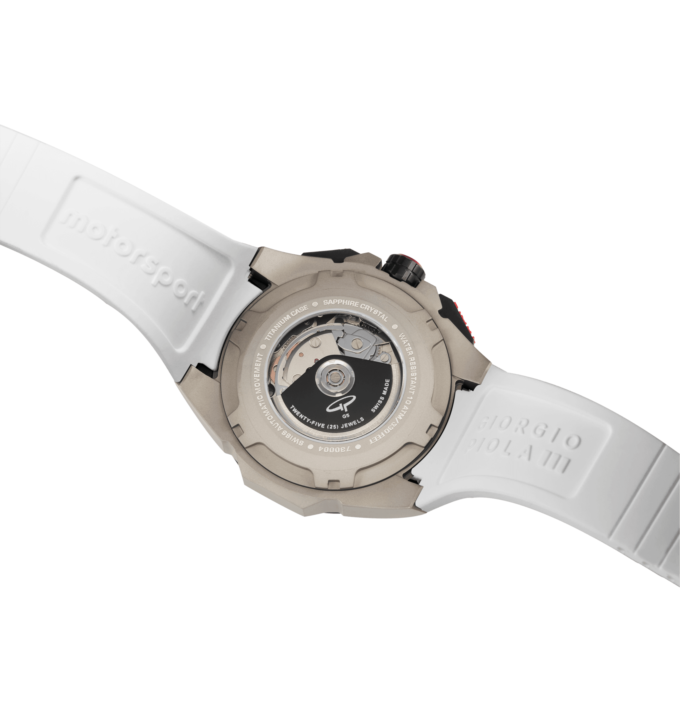 G5 Delta - Black-White Automatic Titanium Swiss Sport Chrono Watch
