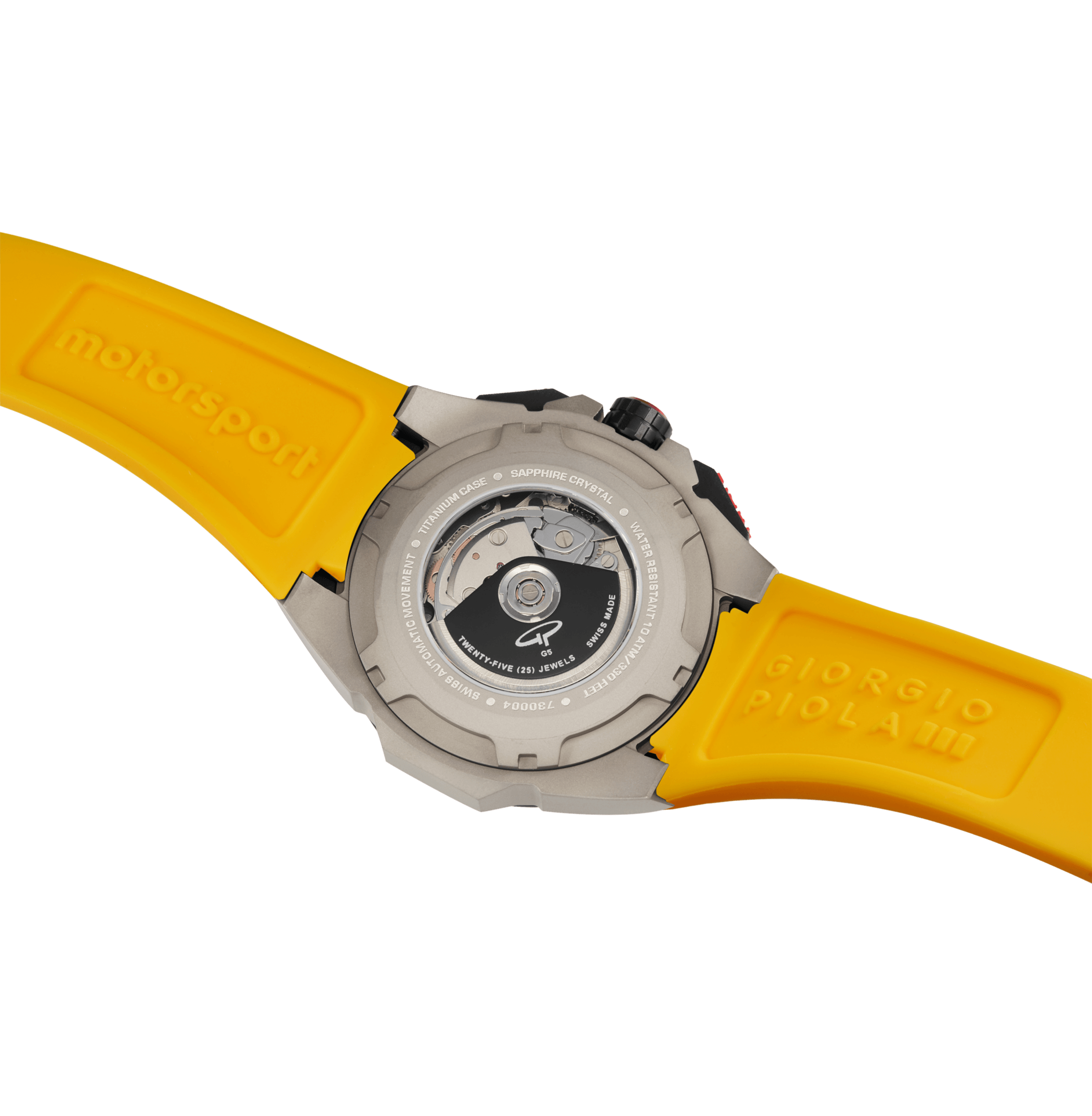 G5 Delta - Black-Yellow Automatic Titanium Swiss Sport Chrono Watch
