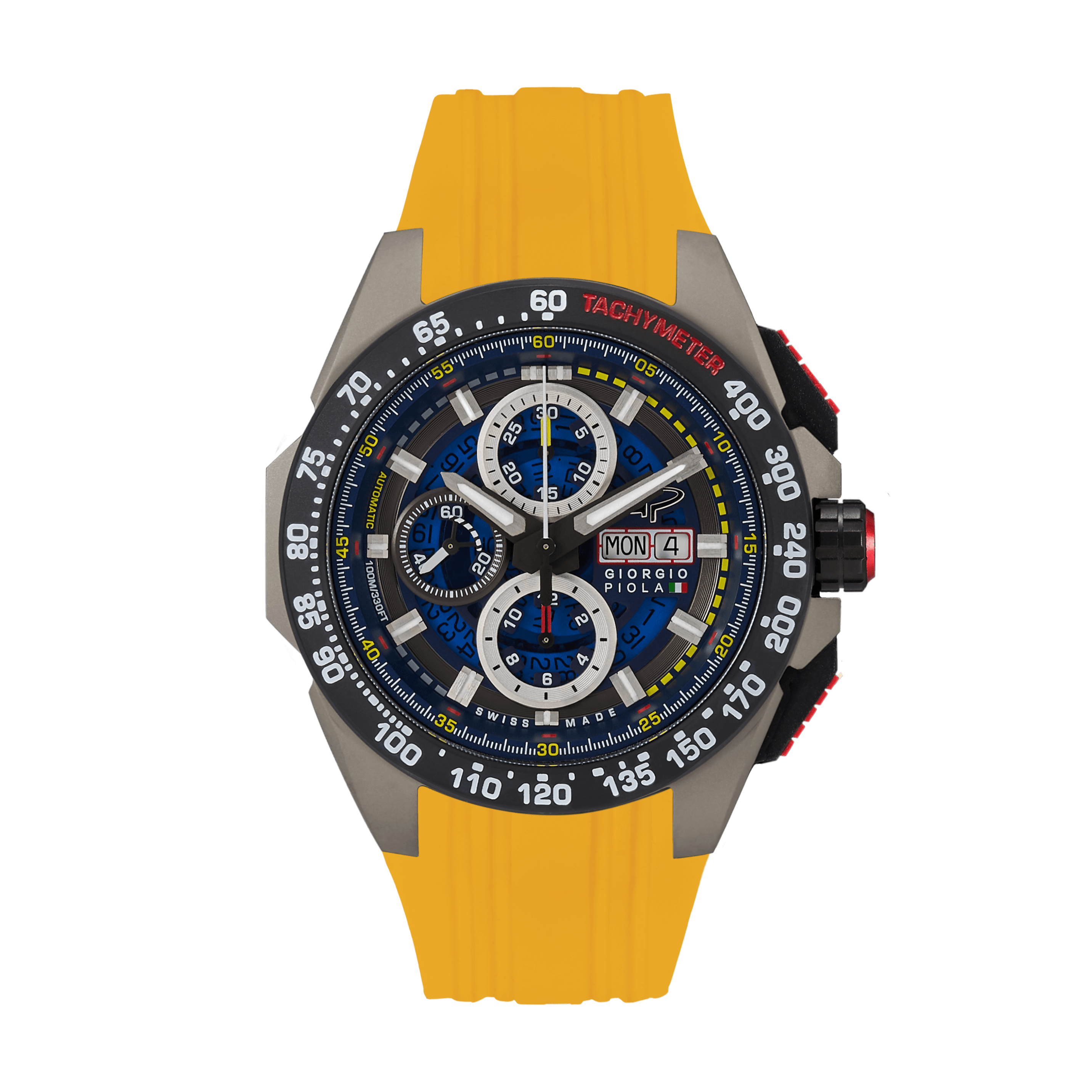 G5 Delta - Black-Yellow Automatic Titanium Swiss Sport Chrono Watch