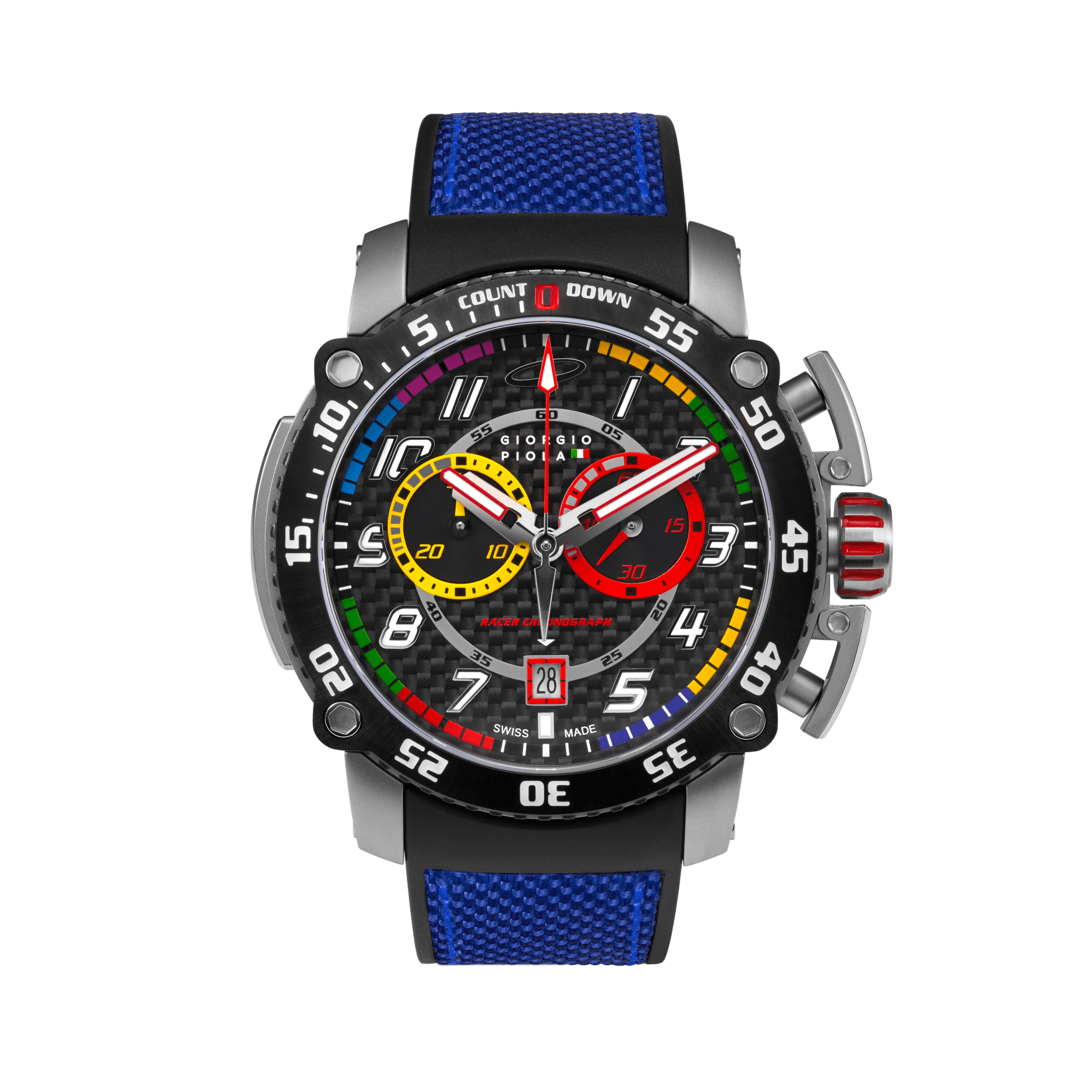 Torque - Blue Stainless Steel Swiss Sport Chrono Watch