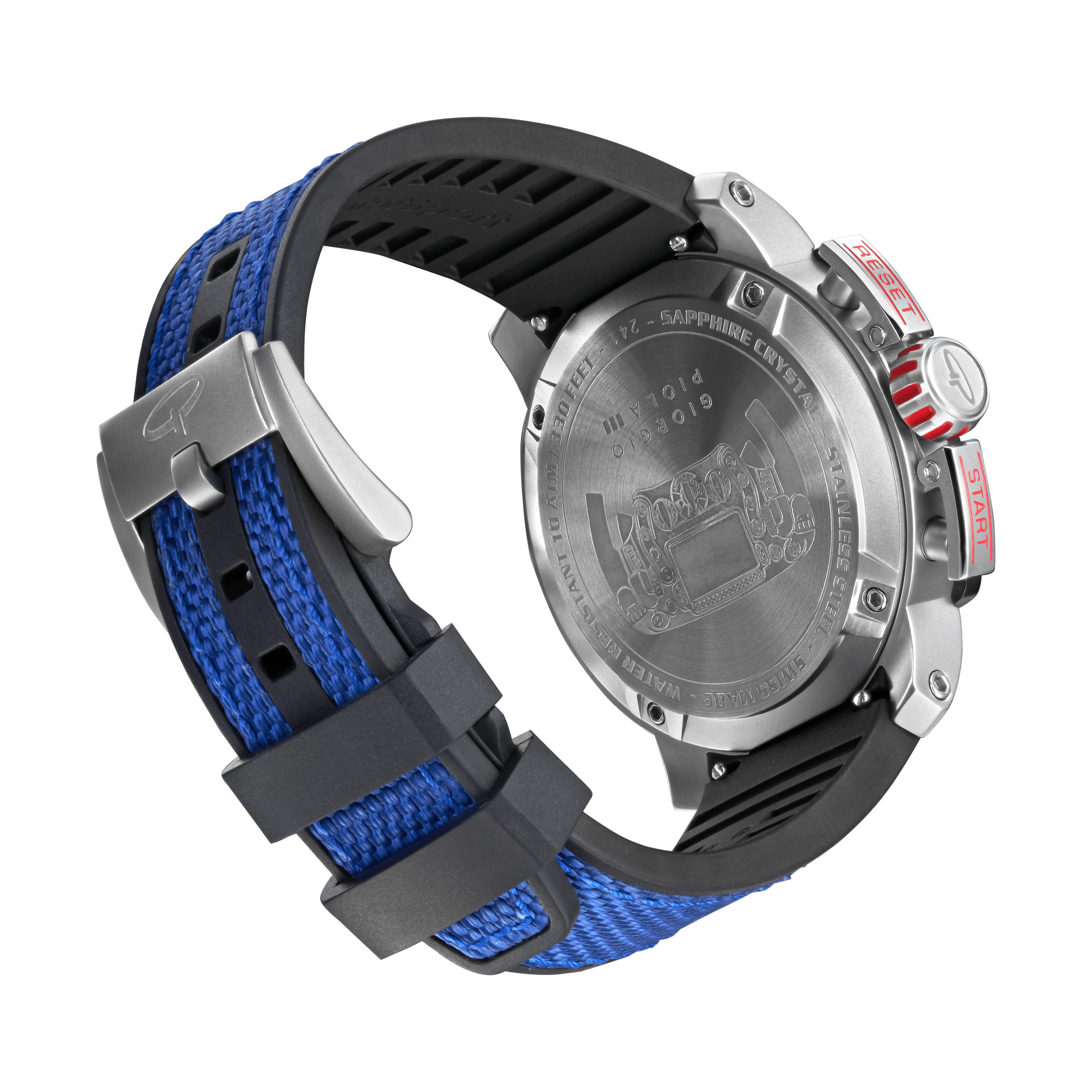 Torque - Blue Stainless Steel Swiss Sport Chrono Watch