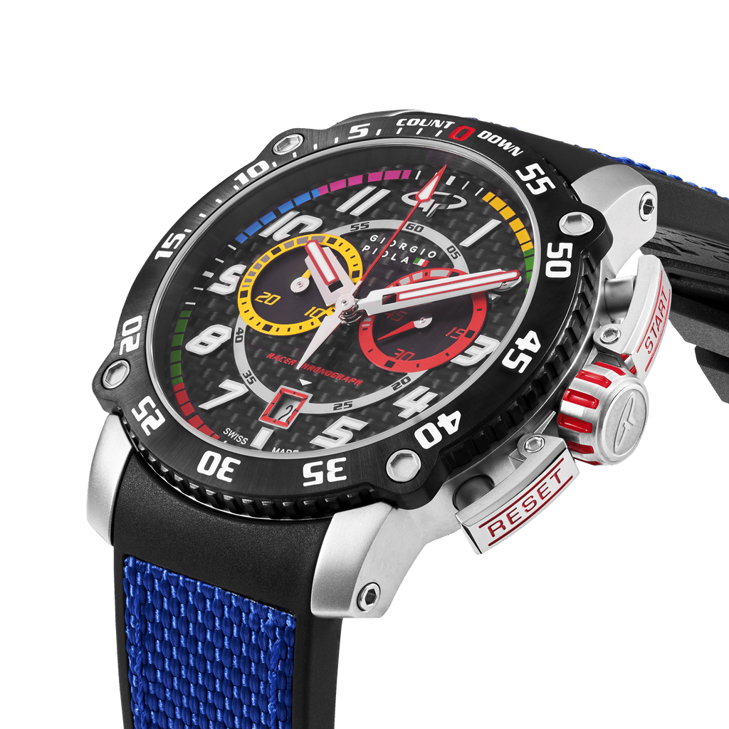 Torque - Blue Stainless Steel Swiss Sport Chrono Watch