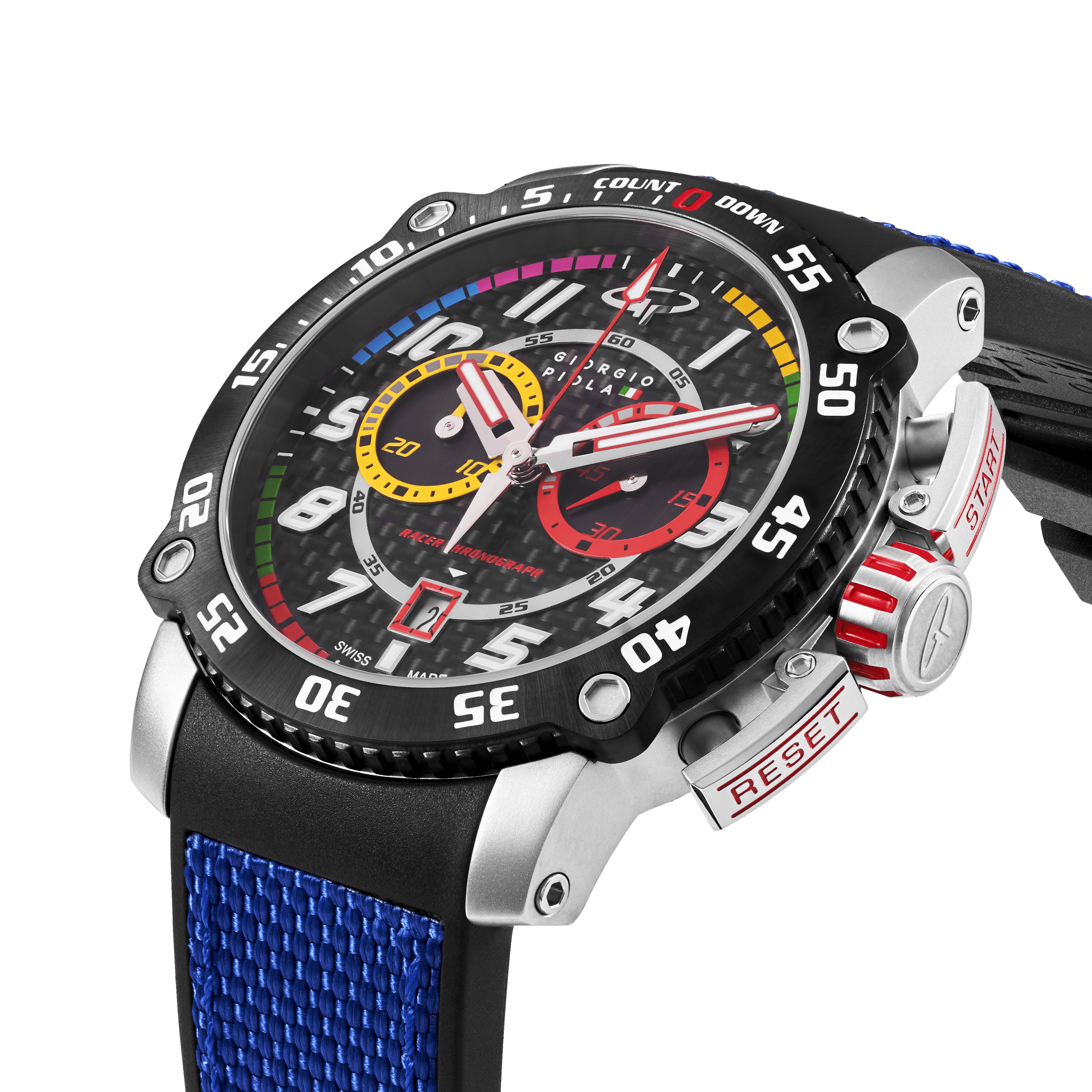 Torque - Blue Stainless Steel Swiss Sport Chrono Watch
