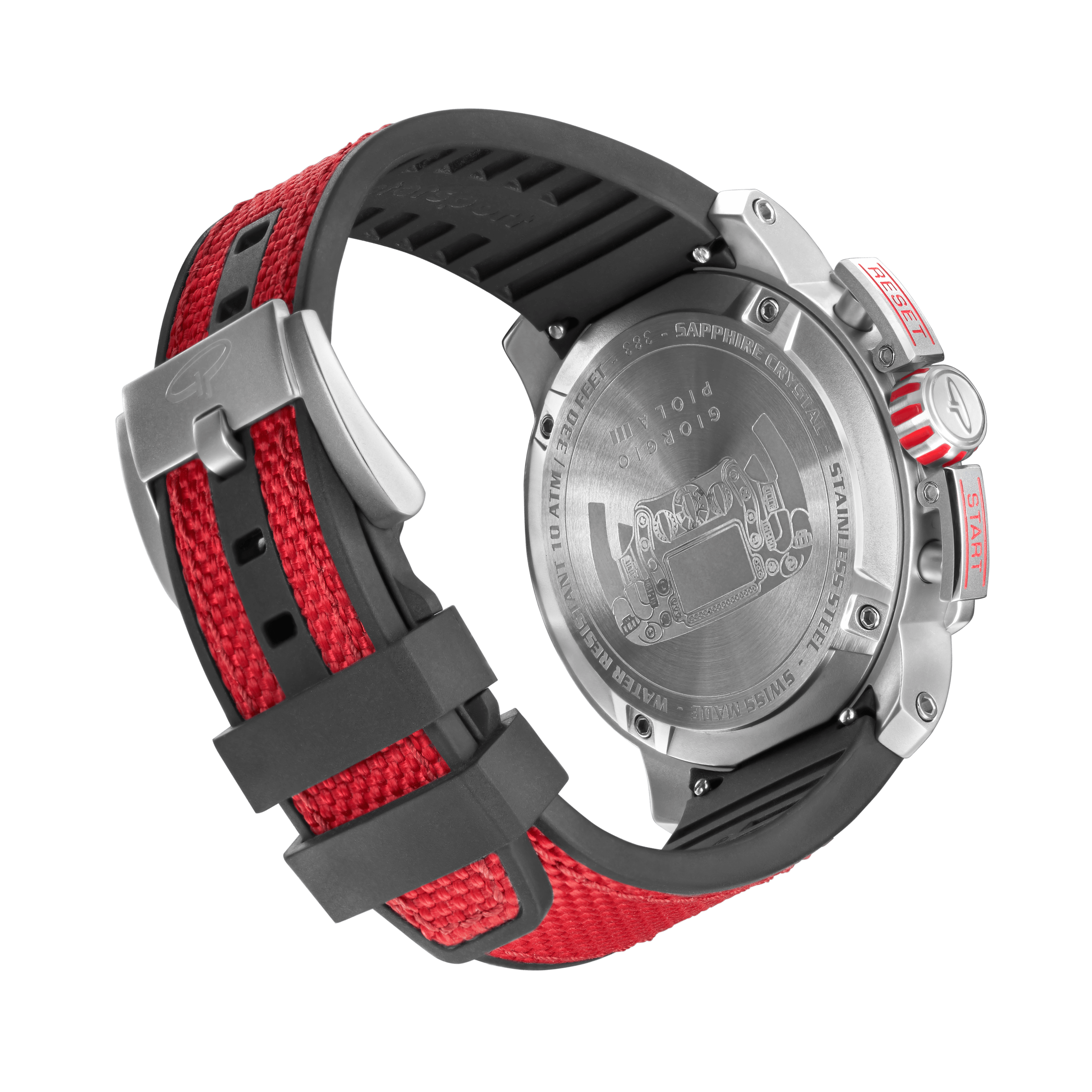 Torque - Red Stainless Steel Swiss Sport Chrono Watch