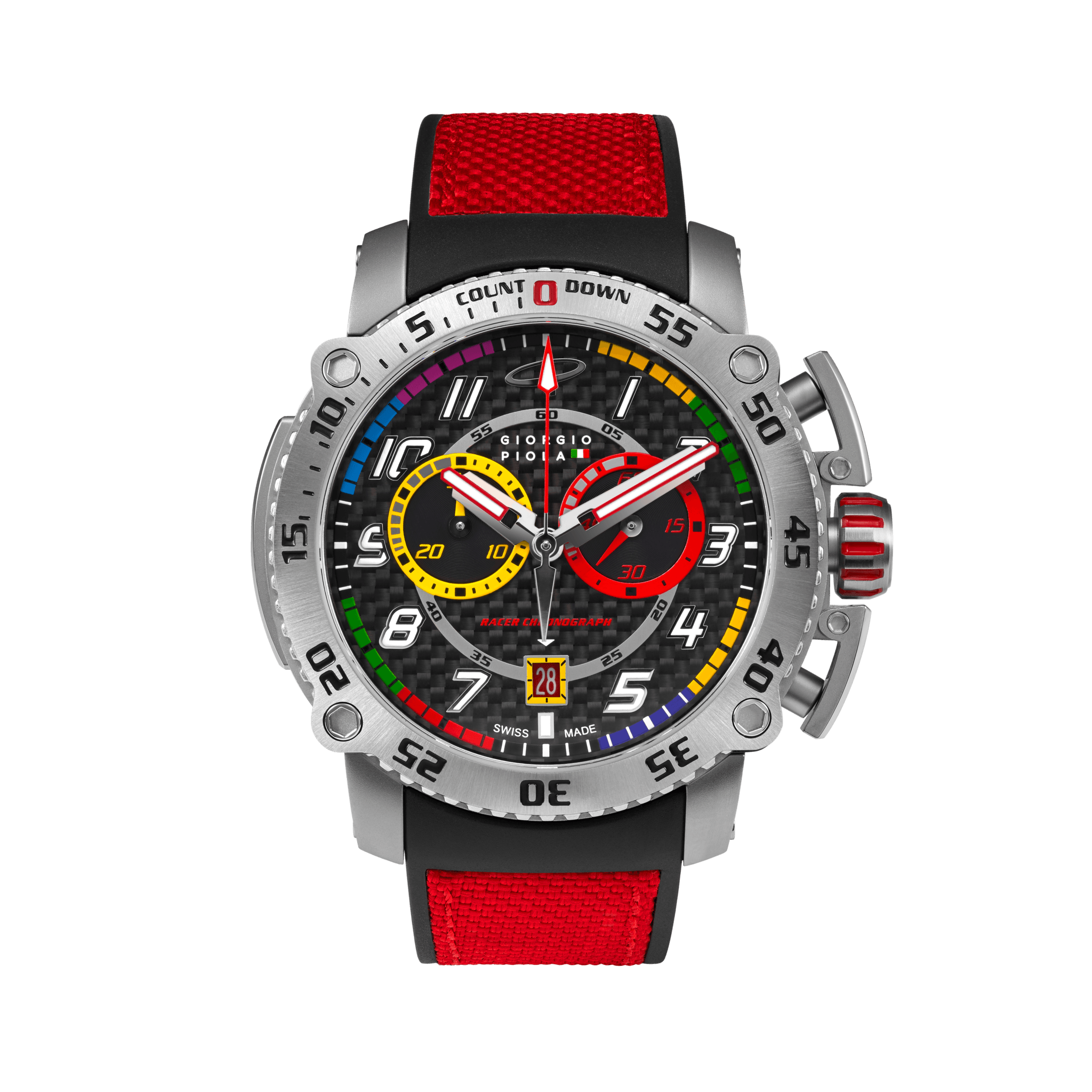 Torque - Red Stainless Steel Swiss Sport Chrono Watch