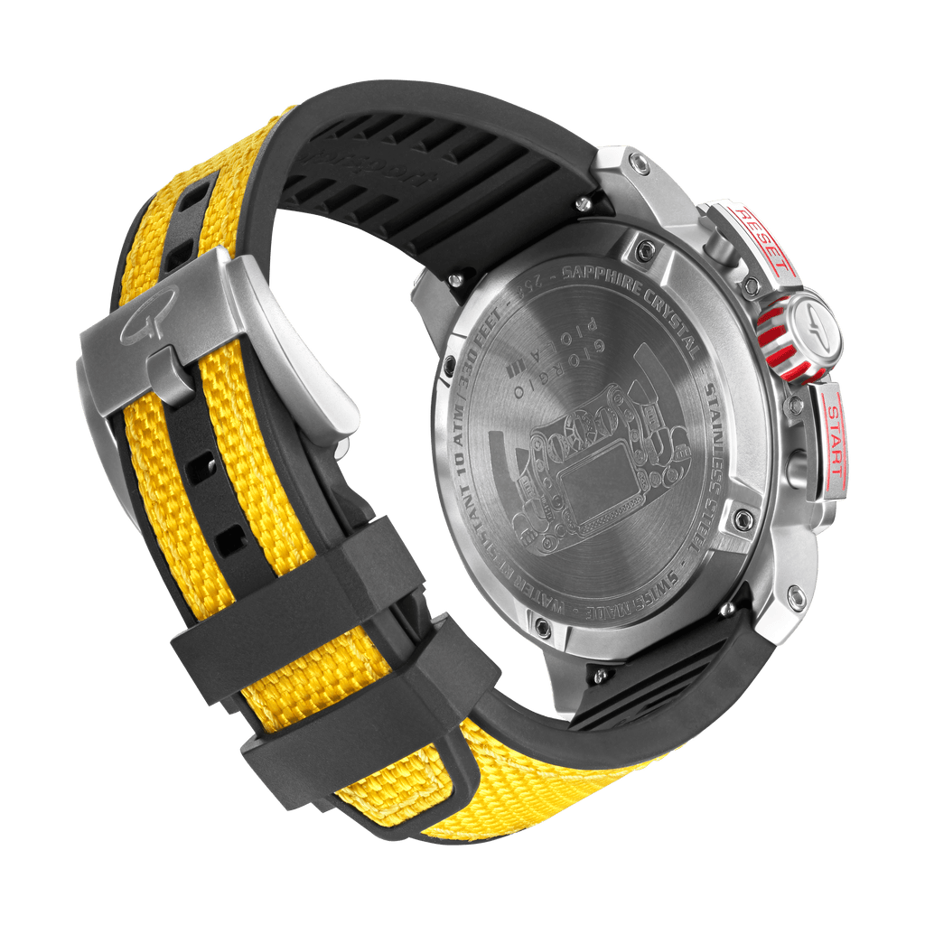 Torque - Yellow Stainless Steel Swiss Sport Chrono Watch