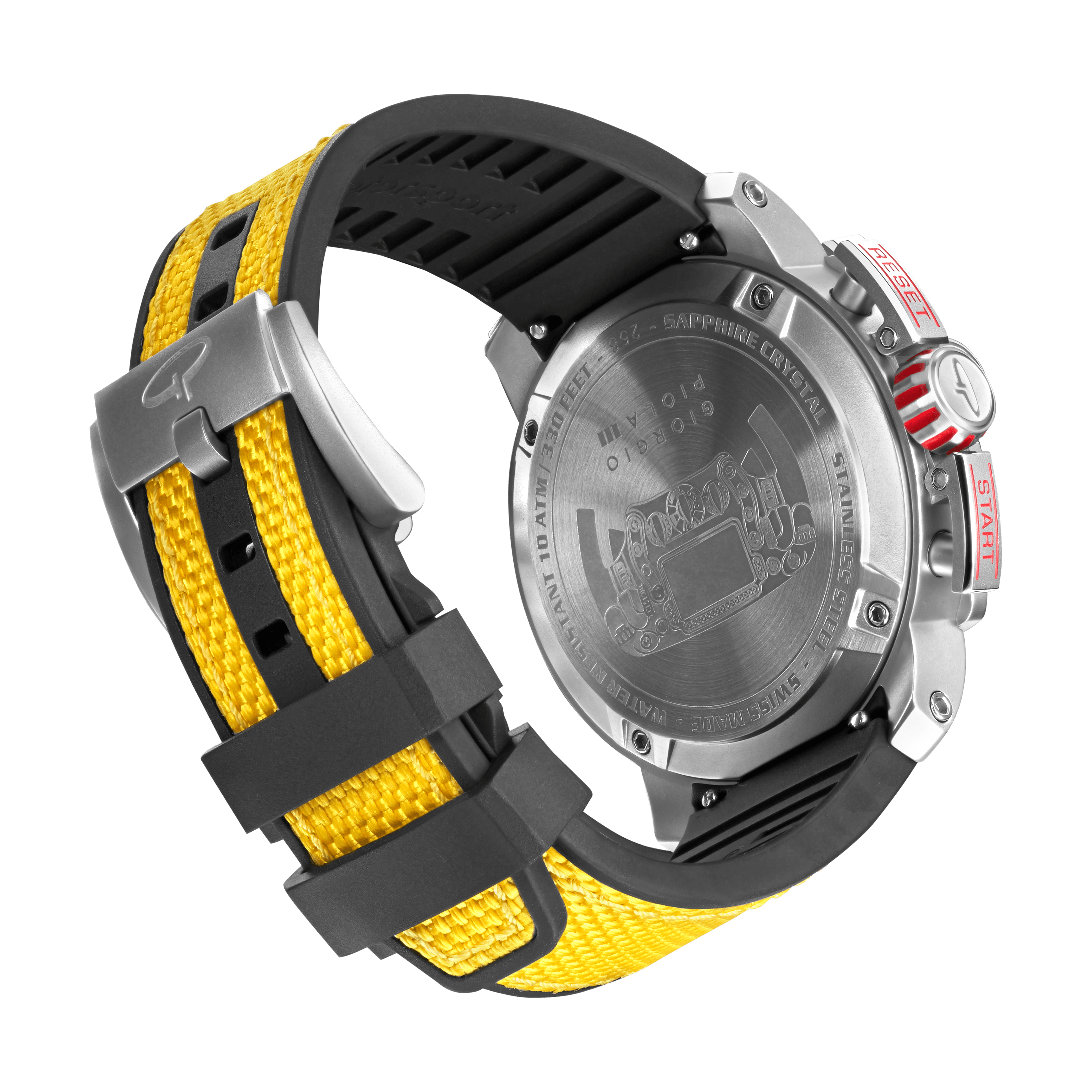 Torque - Yellow Stainless Steel Swiss Sport Chrono Watch