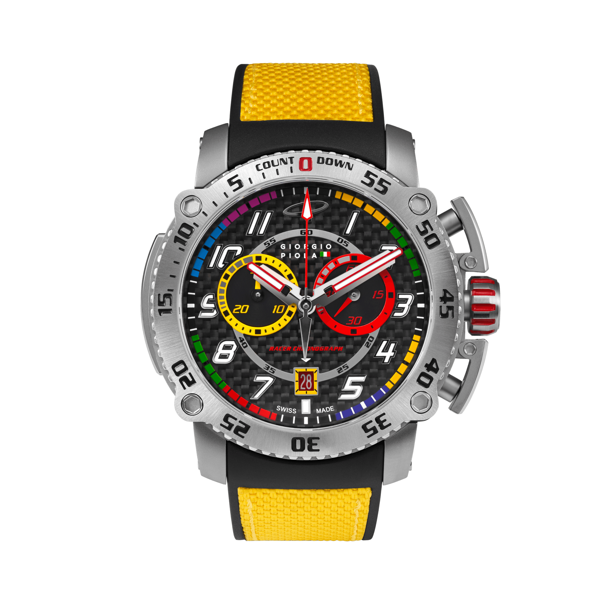 Torque - Yellow Stainless Steel Swiss Sport Chrono Watch